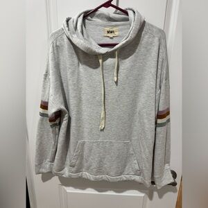 Madewell Lounge Hooded Sweatshirt with retro stripes size M